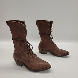 Abilene Boot Co. Rich Brown Lace-Up Boots